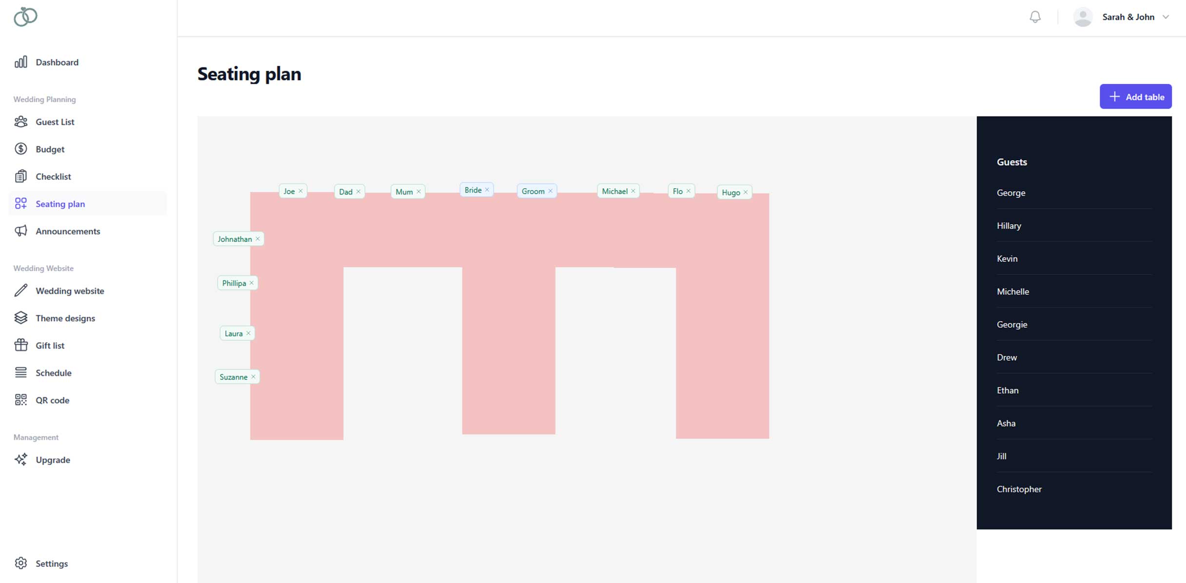 myitson.com website seating planner screenshot